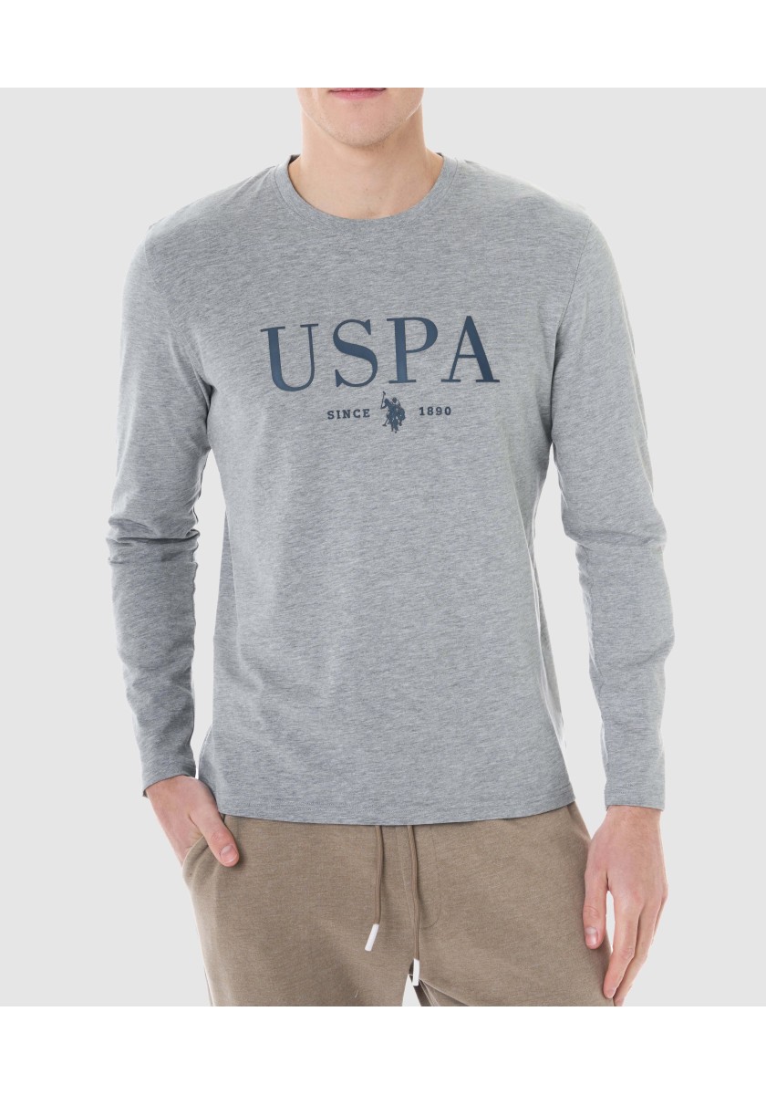 U.S. POLO ASSN. ΜΑΚΡΥΜΑΝΙΚΗ ΜΠΛΟΥΖΑ ΜΕ ΛΟΓΟΤΥΠΟ